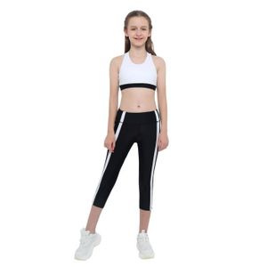 Alvivi Pantalon de Danse Enfant Fille Garçon Legging Sport Gym Hip Hop Moderne Pantalon en Cuir Brillant Métallique Street Dance Performance 5-14 Ans