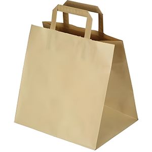 10 petites marron SOS kraft des plats à emporter fête cadeau poignée plat papier sacs transporteur 