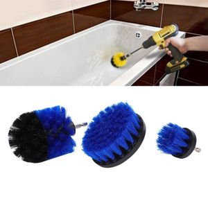 ENTRETIEN PLOMBERIE Kit de brosses de nettoyage à perceuse 3Pcs Bleu Accessoires de nettoyage puissants pour baignoire et douche 1/4in