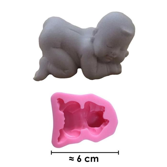 Moule en Silicone Bébé en 3D à Décorer Fimo Résine Gâteau Savon Bougie -  Fantasyline