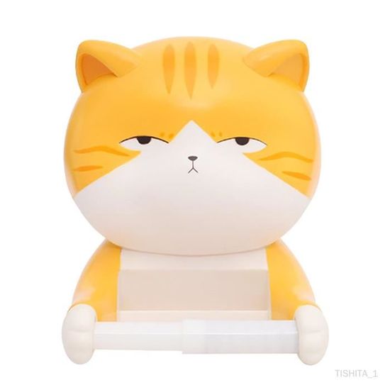 Porte-rouleau De Papier Toilette En Forme De Chat - Support Imprimé 3D Amusant Pour Salle De Bain - 4
