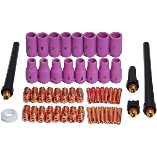 Kit de 49 lentilles à gaz de soudage pour torches WP-17/18/26 - FDIT