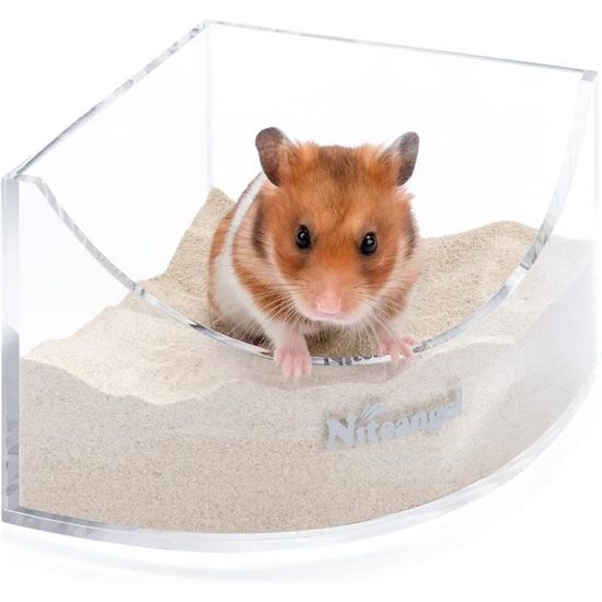 Boîte de Bain de Sable pour Petits Animaux Salle de Douche en Acrylique et récipient de Sable