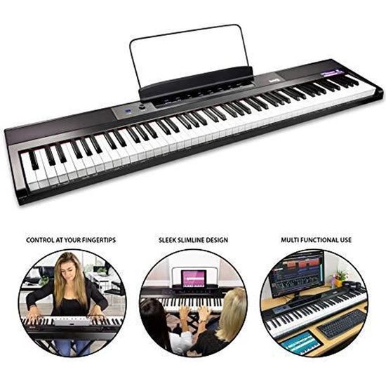 Piano numérique pleine grandeur à 88 touches, clavier électrique