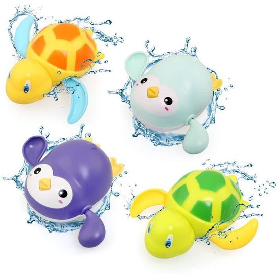 GOLDGE Bébés Jouet de Bain, Jouet de Piscine Enfant, Tout-Petit Jouets Douche, 8 Pièces Salle de Bain Jouets, Animaux Flottants, Bebe Bain Natation Cuve Piscine Jouet, Jouets Squirt