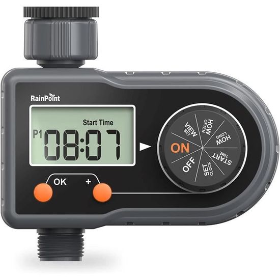 Programmateur Arrosage Automatique Jardin - Minuterie Robinet - Contrôle Irrigation Pelouse