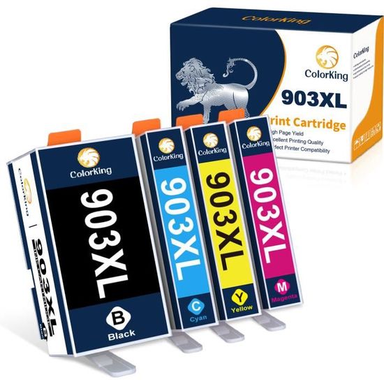Cartouche d’Encre Compatible pour HP 903 XL 903XL (2 XL Noir Pack) avec
