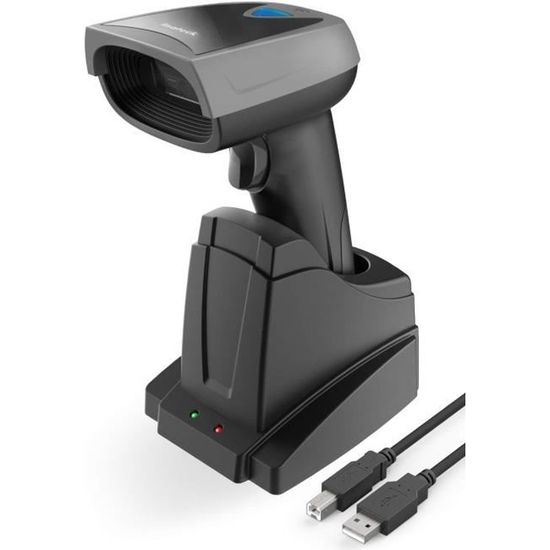 Inateck Scanner de CodesBarres Bluetooth sans Fil avec la Base