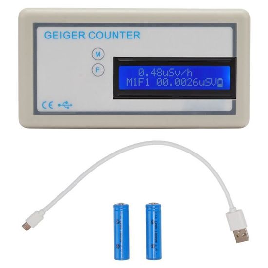 Détecteur De Rayonnement Portable Geiger - Mesure Alpha, Bêta, Gamma, X, Alarme, écran, Pile AA