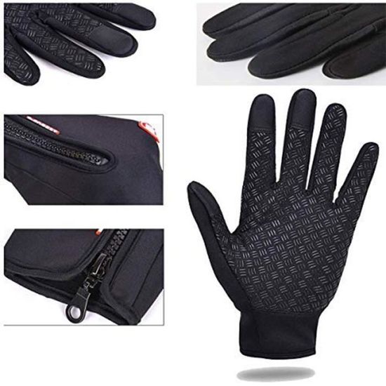 Gants Hiver Tactiles Chauds - Homme/Femme - Antidérapants Et Imperméables - Pour Vélo, Randonnée, Ski, Escalade - 14