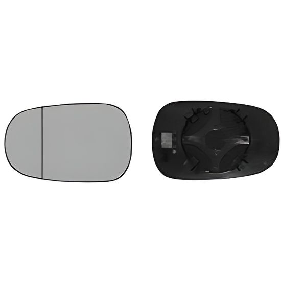 Miroir Glace rétroviseur gauche pour RENAULT CLIO II phase 2, 2001-2005, asphérique, à clipser.
