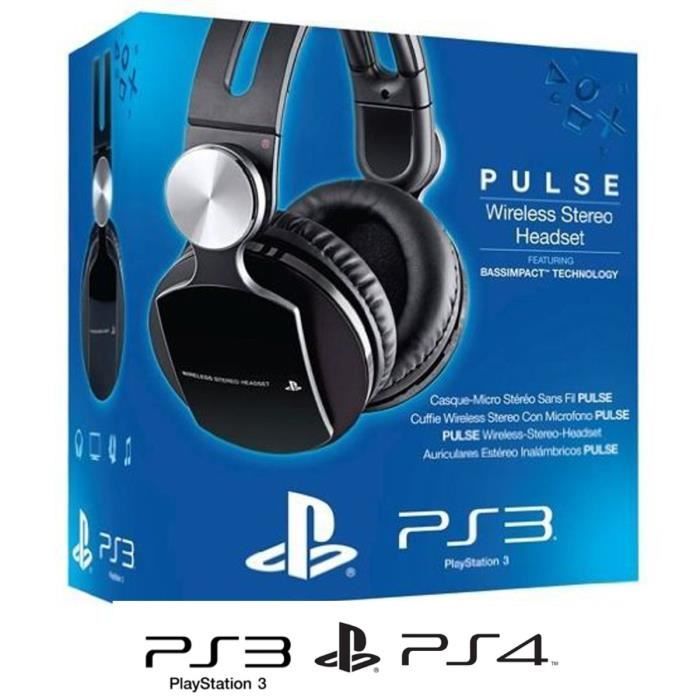 MicroCasque Sans Fil Stereo Pulse Sony PS3PS4 Cdiscount Jeux vidéo