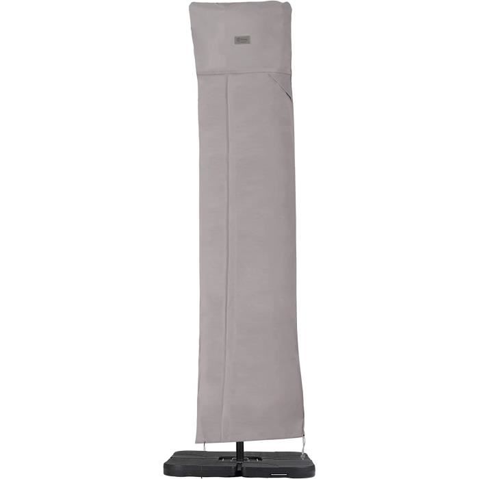 Housse De Protection pour Parasol Déporté Oxford, 210D Oxford Imperméable Résistant à UV Intempéries avec Sac De Rangement pour Terrasse Patio Jardin Extérieur (205×25/57/48cm