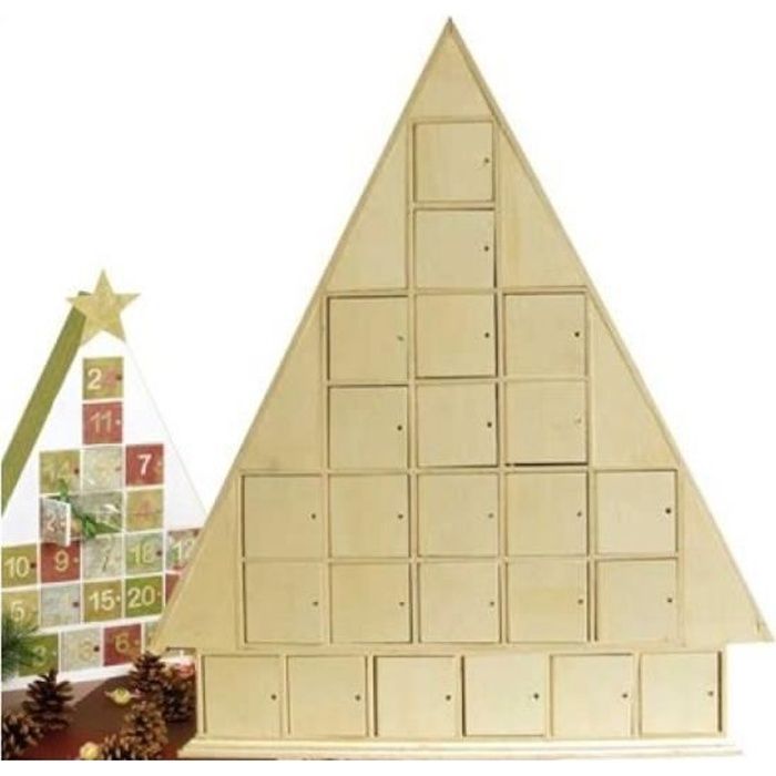 CALENDRIER DE L'AVENT EN BOIS - SAPIN
