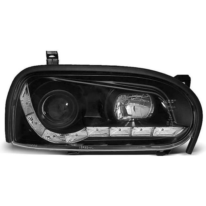 Paire de feux phares VW Golf 3 91-97 daylight led noir VW43