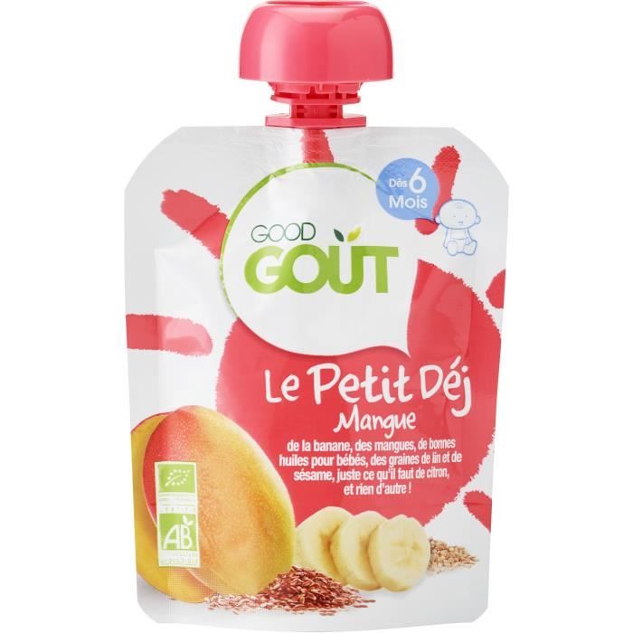 Good Goût Le Petit Dèj Gourde Mangue +6m Bio 70g