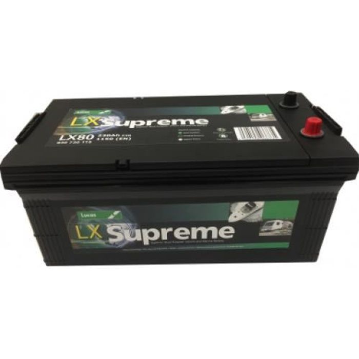 Batterie de démarrage Loisirs/Camping-cars Lucas Dual Purpose M16G / C LX80 12V 230Ah / 1150A