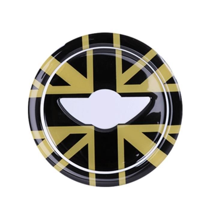 Gold Union Jack -Autocollants de volant de voiture 3D ABS pour Mini Cooper Countryman JCW R55 R56 R60, accessoires de voiture