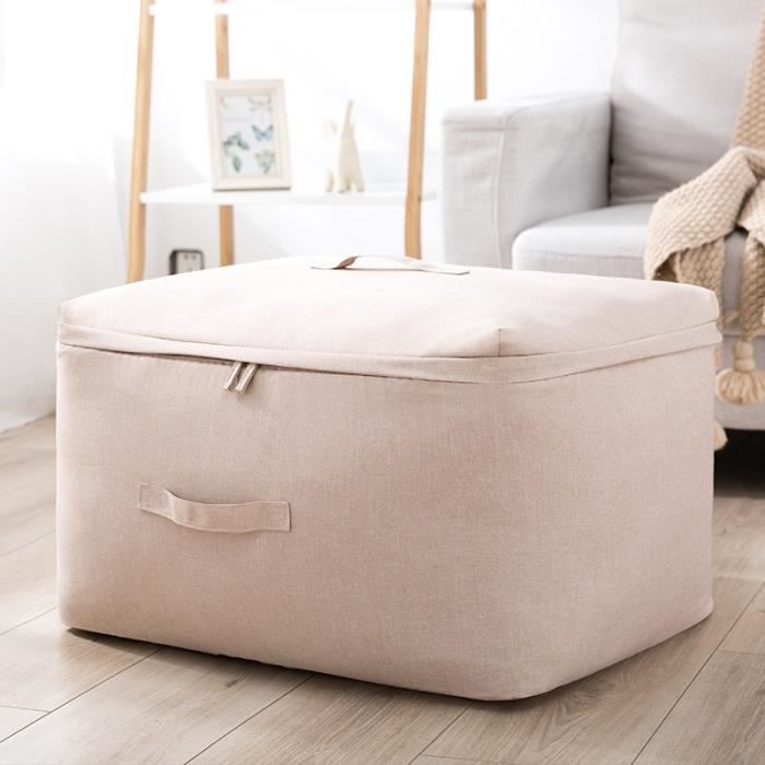 Housse de rangement,Sac de rangement de grande capacité pour vêtements couettes, sac de rangement - Type beige-S about 41x27x21cm
