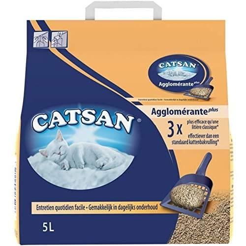 CATSAN - Litière Minérale Agglomérante pour Chat 5L - Lot De 2 - Vendu par Lot