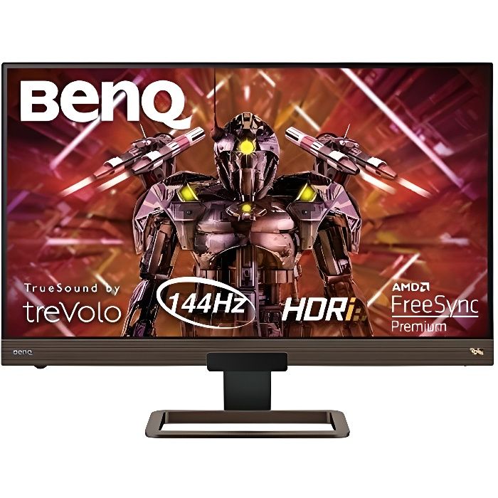 BenQ EX2780Q Ecran gaming de 27 pouces, 2K QHD, HDRi, 144Hz, FreeSync, IPS, USB C, Compatible PS5/Xbox X, Bronze