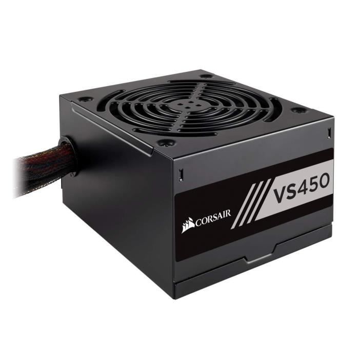 Corsair VS450 Alimentation (450 watts, Active PFC, certifiée 80 PLUS White) Noir