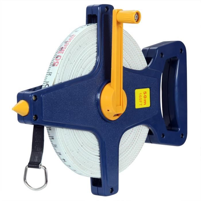 Mètre ruban de mesure 50m Tous travaux 21cm x 21cm x 4cm Bricolage mesure