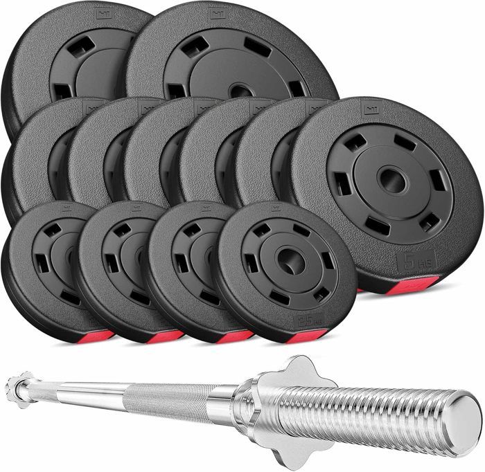 HS Hop-Sport Set PREMIUM de 69kg AB (1x barre 167cm / 2x10kg + 6x5kg + 4x2,5kg)