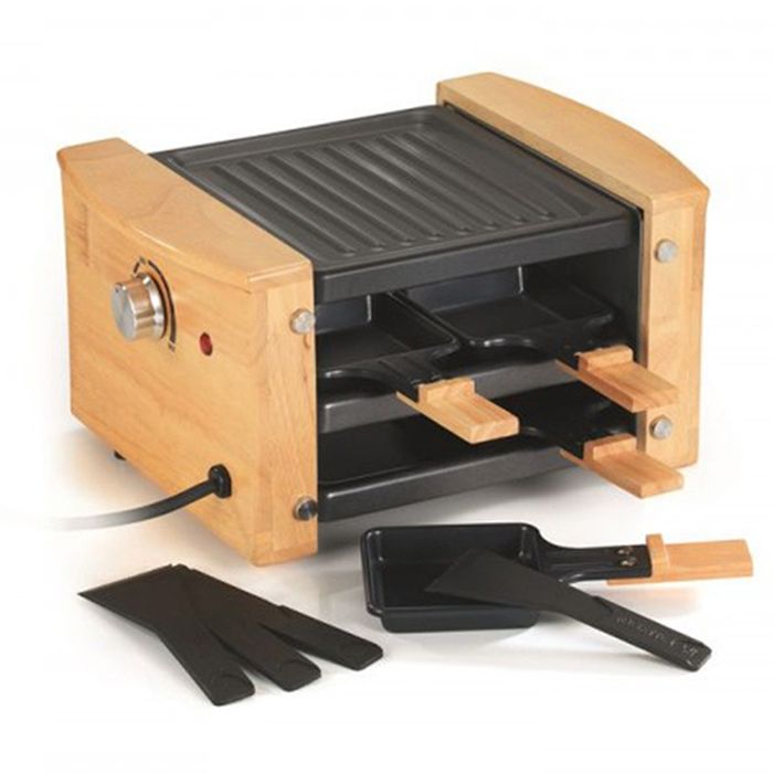 KITCHEN CHEF Raclette 4 Personnes 650W Finition Bois