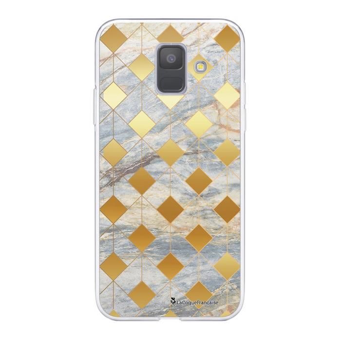 Coque Samsung Galaxy A6 2018 360 intégrale transparente Marbre Losange Ecriture Tendance Design La Coque Francaise