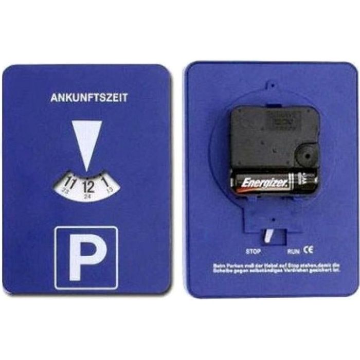 Disque zone bleu stationnement automatique avec horloge