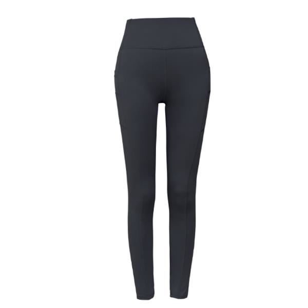 Leggings pour femmes Pantalon de yoga avec poches, taille haute, contrôle du ventre, pantalon slim extensible(Noir XS)