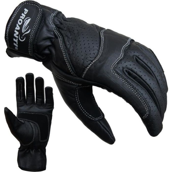 Gants moto de cuir pour femmes de PROANTI Homologué CE