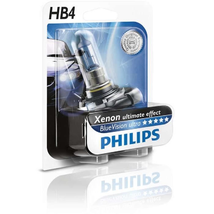 1 Ampoule. HB4 WhiteVision 12V PHILIPS - blister - 9006WHVB1