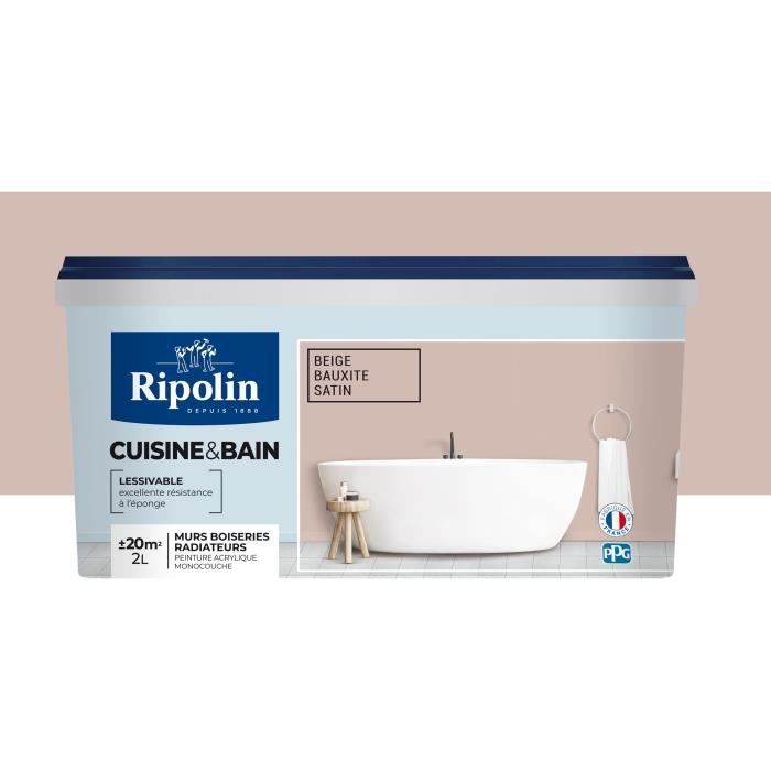 RIPOLIN Peinture murale spéciale pièces humides cuisine et bain -