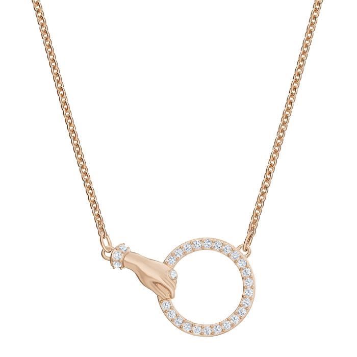 Sautoir - Collier - Collier Swarovski Hand - Matière:Plaqué