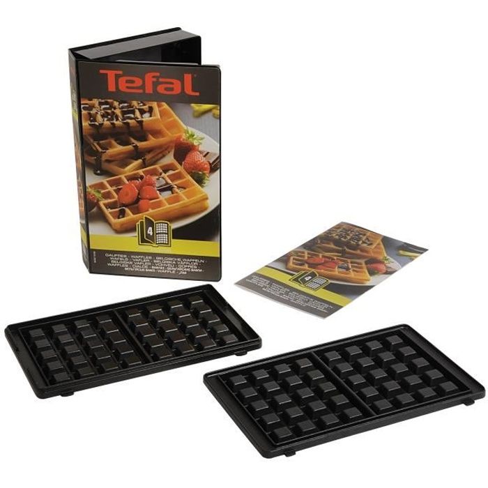 TEFAL Lot de 2 Plaques Gaufres - Snack Collection - XA800412