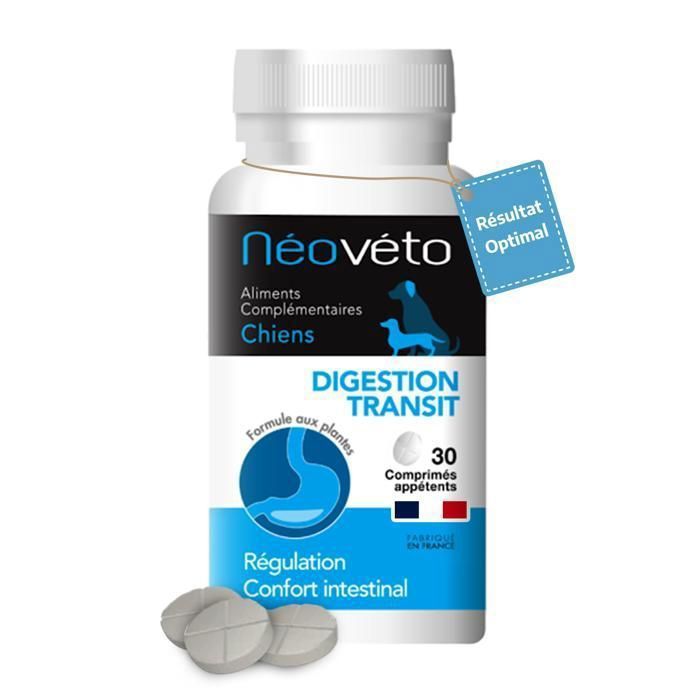 Comparer les prix de Néovéto DIGESTION TRANSIT, actifs agréés par les services vétérinaires, fabriqué en France
