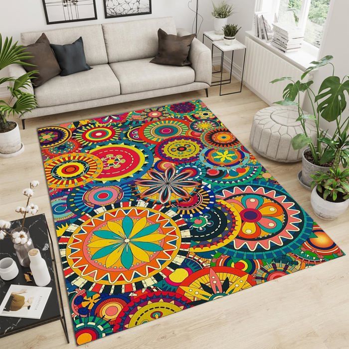 Grand Tapis Vintage Noué Main – 378x287cm, Laine 100%, Motif Persan, Moutarde Doré (pièce Unique)