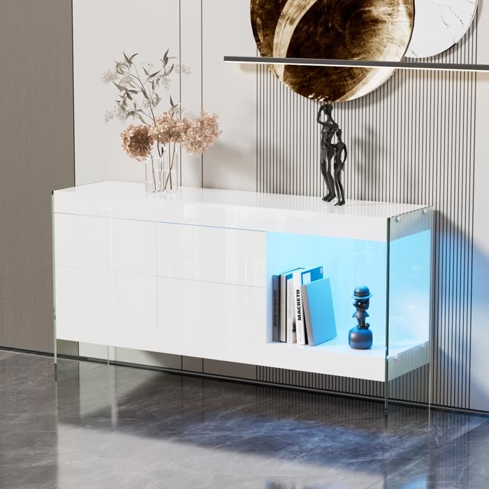 Perfect Original Photos about  Sitemapcdatahttpsmodeinf Inetcombuffet Blanc Laque Led  as Your HD Pictures