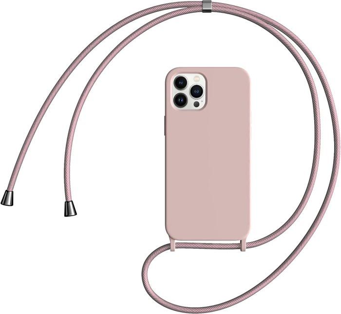 Max Power Digital Coque Avec Corde Pour IPhone 13 - Étui Silicone Souple Rouge Avec Cordon Suspendu Au Cou Ou Poignet