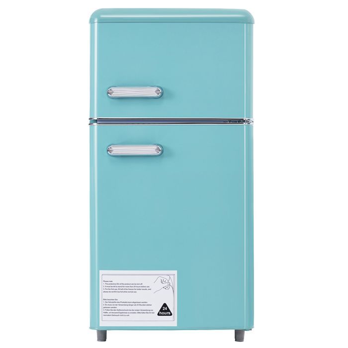 Réfrigérateur GUTENT 72 L (congélateur 21 L) - 2 portes classe E cyan 958 cm