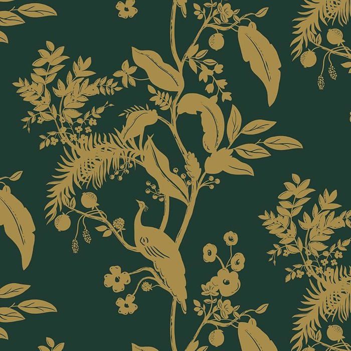 Papier Peint Autocol nt Vert Motif Oiseaux Feuilles Papier Peint 44Cm X 3M Papier Peint Mural Film Vert Fonc 44 x 300 cm
