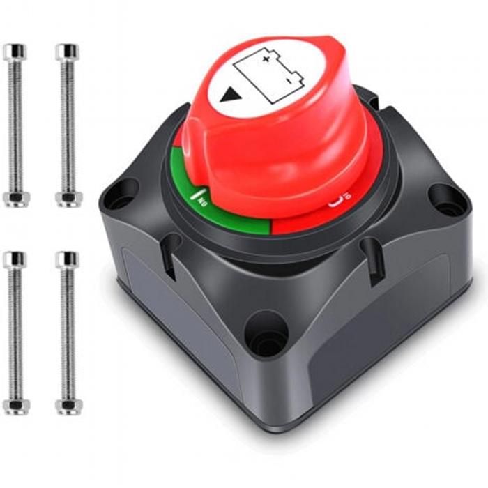 Interrupteur Coupure Batterie 12V-24V ON/OFF – Étanche, Pour Auto, Bateau, Camping-car, Sélecteur De Batterie