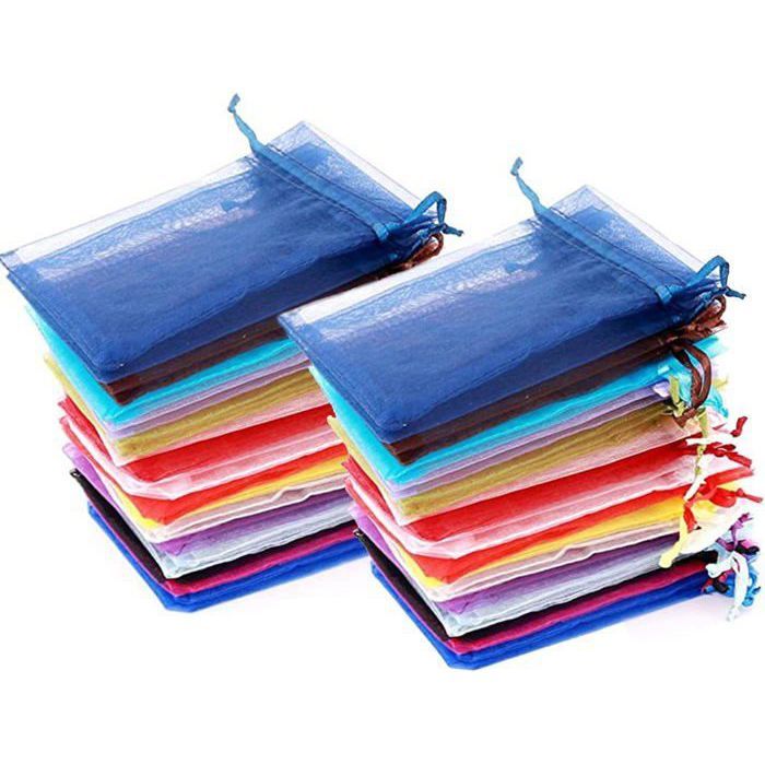 Lot De 30 Sacs En Jute Organza Avec Cordon De Serrage - 10 X 14 Cm, Bleu Ciel, Pour Emballage Cadeaux, Mariage, Fêtes