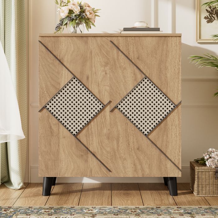 Meuble à chaussures - Moderne - 2 portes - Rangement pratique - 80 x 32 x 91 cm