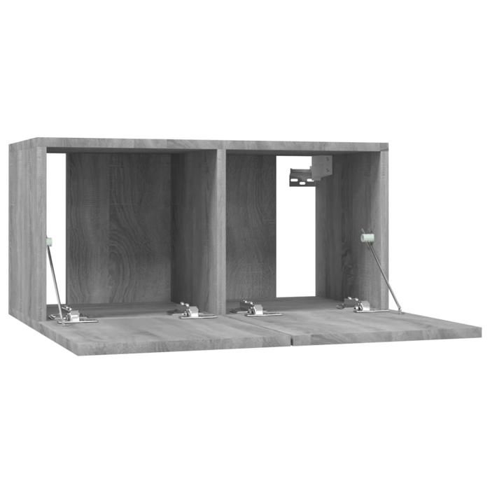 NEUF Armoire TV - Gris Meuble TV suspendue - Contemporain - Sonoma gris 60x30x30 cm - Bois dingénierie TT43