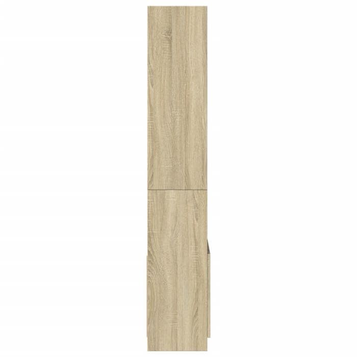 Bibliothèque SOLOMOON CHIC Buffet haut - pour salon - 63x33x180 cm chêne sonoma bois dingénierie BB113