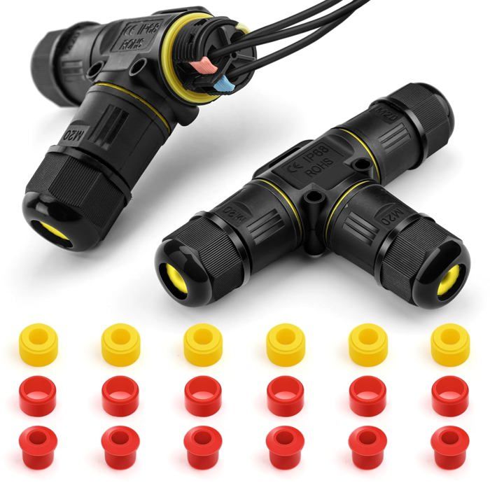 COMVASTARS 20 Connecteurs Électriques Étanches 2 Fils 12V - Connecteurs Rapides Pour Câbles 18-22 AWG Voiture Et LED