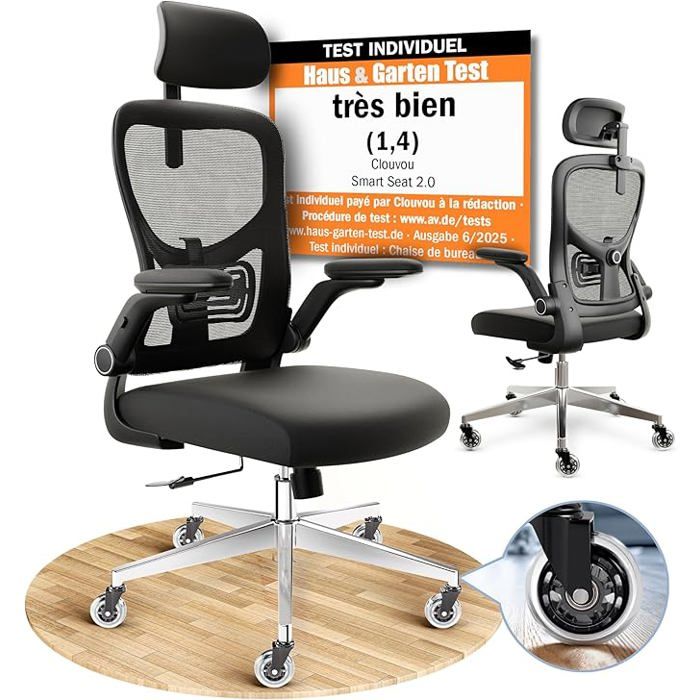 CLOUVOU Chaise Bureau Ergonomique BrightSeat